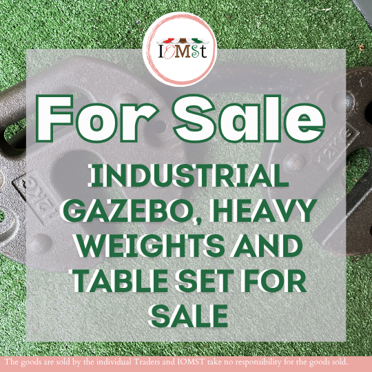 Industrial Gazebo, Heavy Weights and Table Set – For Sale